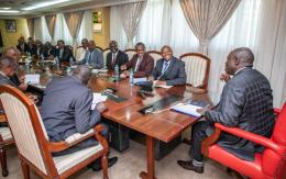 File image of Deputy President Rigathi Gachagua with KTDA Board members.